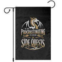 I Am Not Procrastinating I Am Doing Side Quest Garden Flag Fantasy Game Dragon - Wonder Print Shop