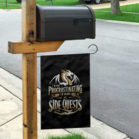 I Am Not Procrastinating I Am Doing Side Quest Garden Flag Fantasy Game Dragon - Wonder Print Shop