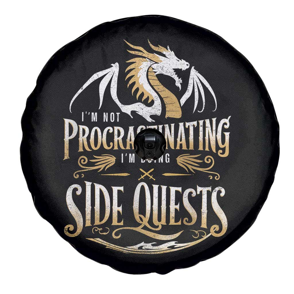 I Am Not Procrastinating I Am Doing Side Quest Spare Tire Cover Fantasy Game Dragon - Wonder Print Shop