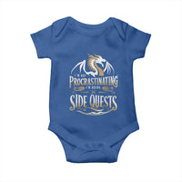I Am Not Procrastinating I Am Doing Side Quest Baby Onesie Fantasy Game Dragon - Wonder Print Shop