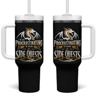 I Am Not Procrastinating I Am Doing Side Quest Tumbler With Handle Fantasy Game Dragon - Wonder Print Shop