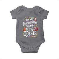 Funny I Am Not Procrastinating I Am Doing Side Quests Baby Onesie Fantasy RPG Gamer - Wonder Print Shop