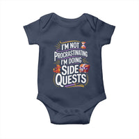 Funny I Am Not Procrastinating I Am Doing Side Quests Baby Onesie Fantasy RPG Gamer - Wonder Print Shop