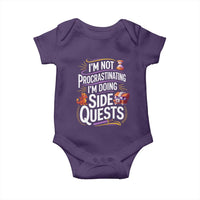 Funny I Am Not Procrastinating I Am Doing Side Quests Baby Onesie Fantasy RPG Gamer - Wonder Print Shop