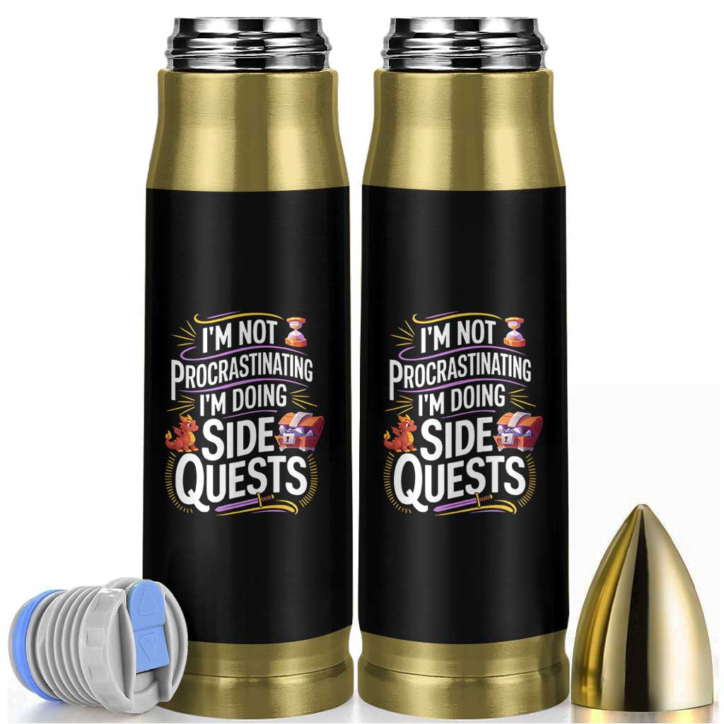 Funny I Am Not Procrastinating I Am Doing Side Quests Bullet Tumbler Fantasy RPG Gamer - Wonder Print Shop