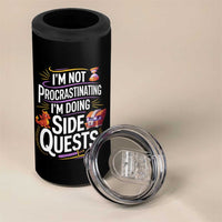 Funny I Am Not Procrastinating I Am Doing Side Quests 4 in 1 Can Cooler Tumbler Fantasy RPG Gamer - Wonder Print Shop