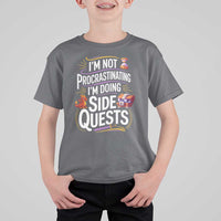 Funny I Am Not Procrastinating I Am Doing Side Quests T Shirt For Kid Fantasy RPG Gamer - Wonder Print Shop