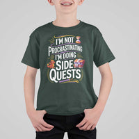 Funny I Am Not Procrastinating I Am Doing Side Quests T Shirt For Kid Fantasy RPG Gamer - Wonder Print Shop