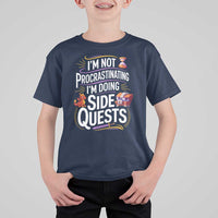 Funny I Am Not Procrastinating I Am Doing Side Quests T Shirt For Kid Fantasy RPG Gamer - Wonder Print Shop