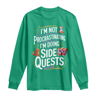 Funny I Am Not Procrastinating I Am Doing Side Quests Long Sleeve Shirt Fantasy RPG Gamer - Wonder Print Shop