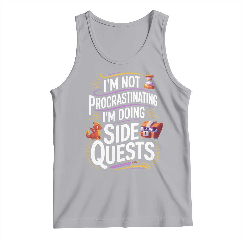 Funny I Am Not Procrastinating I Am Doing Side Quests Tank Top Fantasy RPG Gamer - Wonder Print Shop
