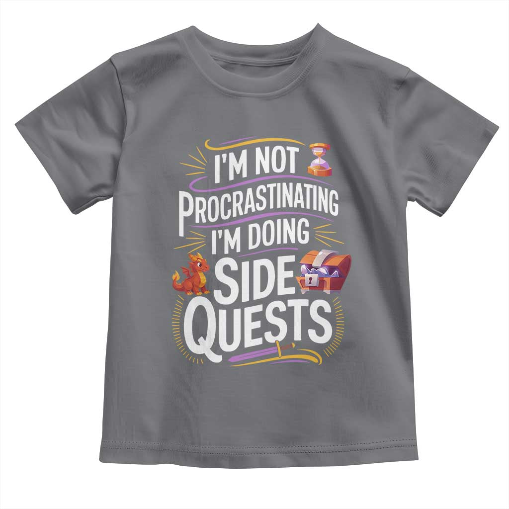 Funny I Am Not Procrastinating I Am Doing Side Quests Toddler T Shirt Fantasy RPG Gamer - Wonder Print Shop