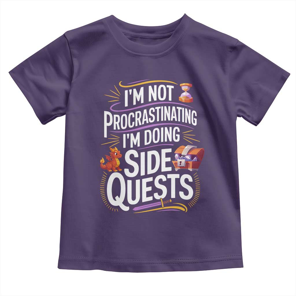 Funny I Am Not Procrastinating I Am Doing Side Quests Toddler T Shirt Fantasy RPG Gamer - Wonder Print Shop