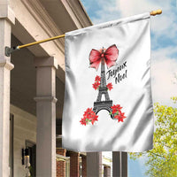 Joyeux Noel Eiffel Tower Garden Flag Christmas In French Coquette Bow - Wonder Print Shop