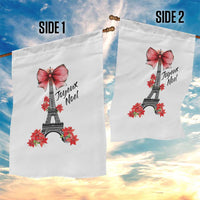 Joyeux Noel Eiffel Tower Garden Flag Christmas In French Coquette Bow - Wonder Print Shop