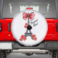 Joyeux Noel Eiffel Tower Spare Tire Cover Christmas In French Coquette Bow - Wonder Print Shop
