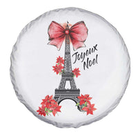 Joyeux Noel Eiffel Tower Spare Tire Cover Christmas In French Coquette Bow - Wonder Print Shop