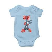 Joyeux Noel Eiffel Tower Baby Onesie Christmas In French Coquette Bow - Wonder Print Shop