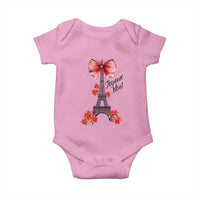 Joyeux Noel Eiffel Tower Baby Onesie Christmas In French Coquette Bow - Wonder Print Shop