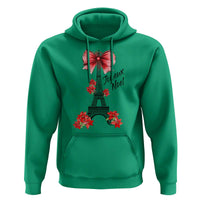 Joyeux Noel Eiffel Tower Hoodie Christmas In French Coquette Bow - Wonder Print Shop