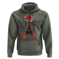 Joyeux Noel Eiffel Tower Hoodie Christmas In French Coquette Bow - Wonder Print Shop