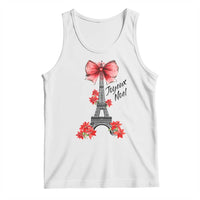 Joyeux Noel Eiffel Tower Tank Top Christmas In French Coquette Bow - Wonder Print Shop