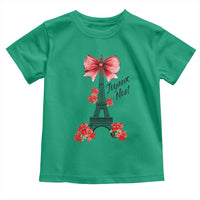 Joyeux Noel Eiffel Tower Toddler T Shirt Christmas In French Coquette Bow - Wonder Print Shop