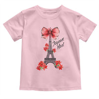 Joyeux Noel Eiffel Tower Toddler T Shirt Christmas In French Coquette Bow - Wonder Print Shop