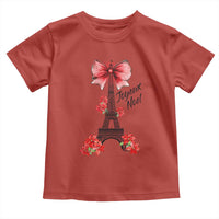 Joyeux Noel Eiffel Tower Toddler T Shirt Christmas In French Coquette Bow - Wonder Print Shop