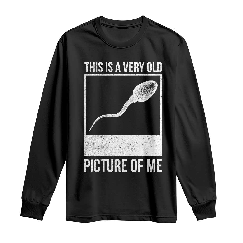 Funny This Is A Very Old Picture Of Me Long Sleeve Shirt Adult Humor Gag Gift - Wonder Print Shop