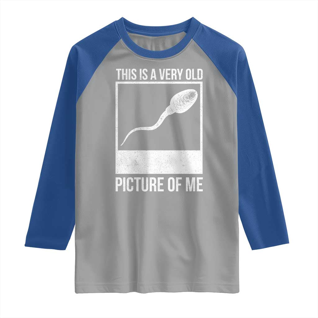 Funny This Is A Very Old Picture Of Me Raglan Shirt Adult Humor Gag Gift - Wonder Print Shop
