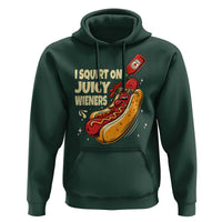 Funny I Squirt On Juicy Wieners Hoodie Inappropriate Dirty Adult Humor Hot Dog Joke - Wonder Print Shop