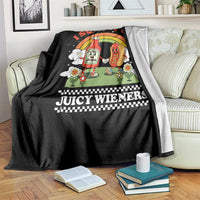Funny I Squirt On Juicy Wieners Throw Blanket Adult Humor Dirty Gag Hot Dog Joke - Wonder Print Shop
