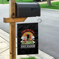 Funny I Squirt On Juicy Wieners Garden Flag Adult Humor Dirty Gag Hot Dog Joke - Wonder Print Shop