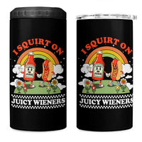 Funny I Squirt On Juicy Wieners 4 in 1 Can Cooler Tumbler Adult Humor Dirty Gag Hot Dog Joke - Wonder Print Shop