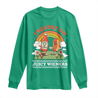 Funny I Squirt On Juicy Wieners Long Sleeve Shirt Adult Humor Dirty Gag Hot Dog Joke - Wonder Print Shop
