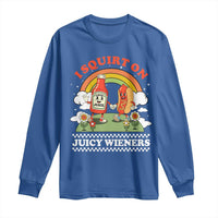 Funny I Squirt On Juicy Wieners Long Sleeve Shirt Adult Humor Dirty Gag Hot Dog Joke - Wonder Print Shop