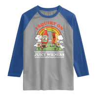 Funny I Squirt On Juicy Wieners Raglan Shirt Adult Humor Dirty Gag Hot Dog Joke - Wonder Print Shop