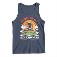 Funny I Squirt On Juicy Wieners Tank Top Adult Humor Dirty Gag Hot Dog Joke - Wonder Print Shop