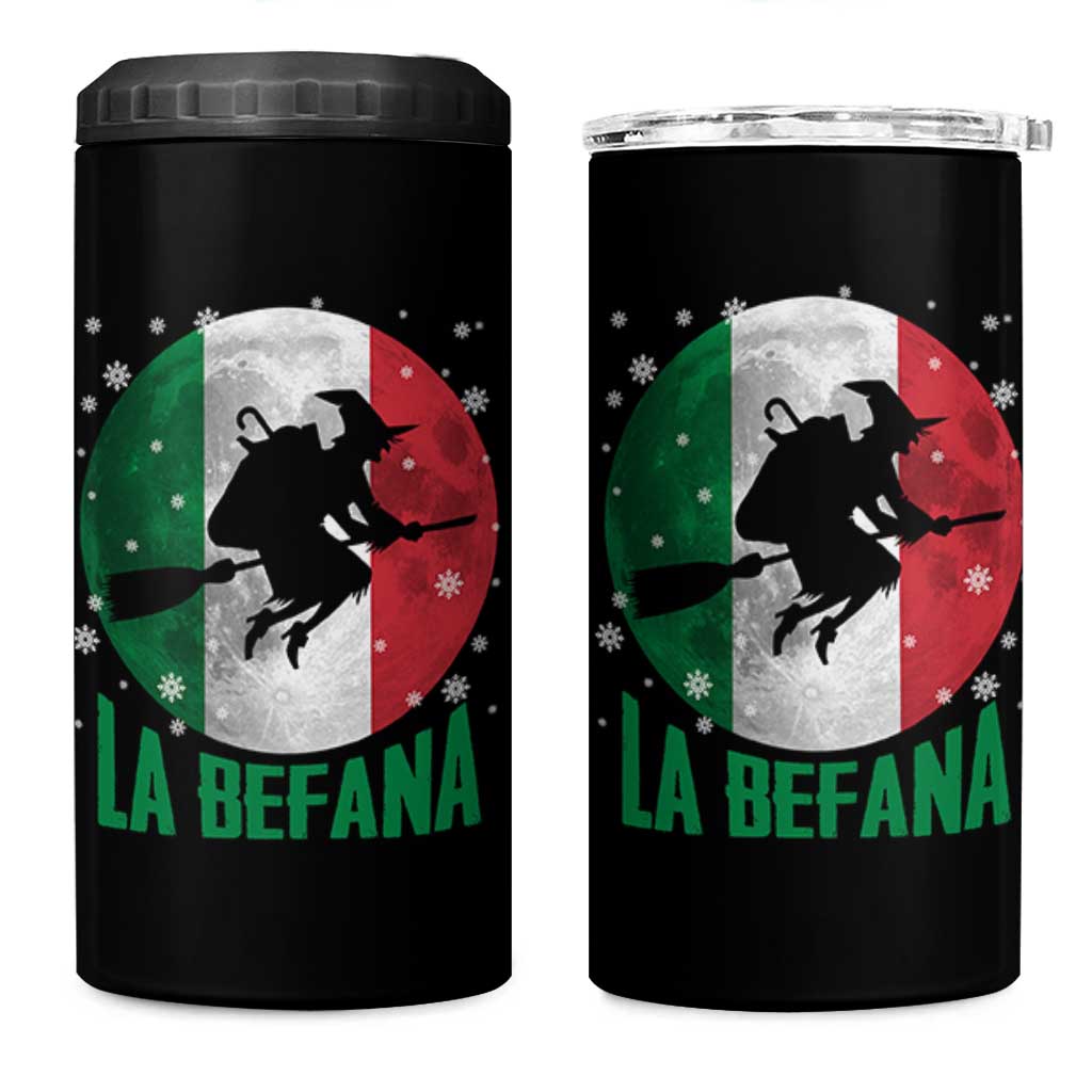 La Befana Italian Christmas 4 in 1 Can Cooler Tumbler Xmas Witch Folklore Italy Holiday - Wonder Print Shop