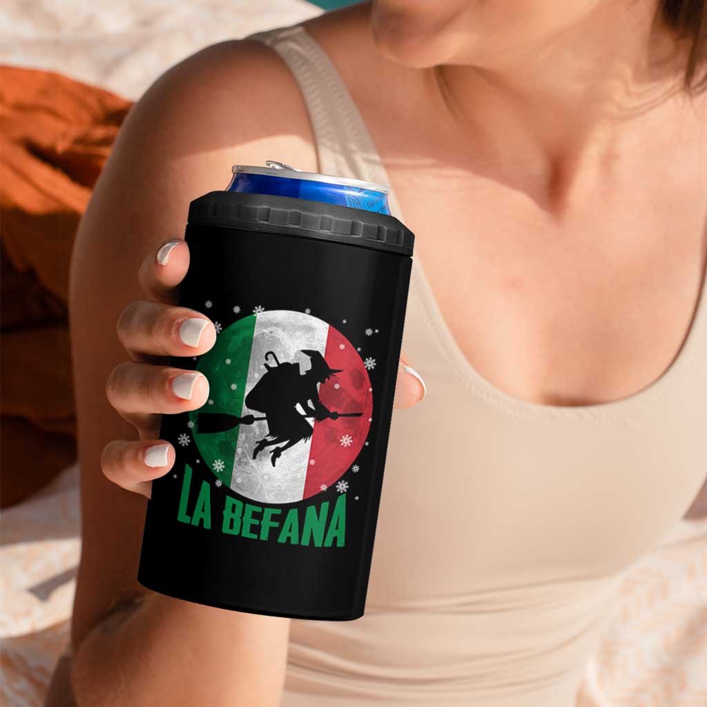 La Befana Italian Christmas 4 in 1 Can Cooler Tumbler Xmas Witch Folklore Italy Holiday - Wonder Print Shop