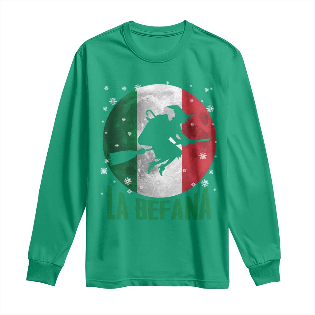 La Befana Italian Christmas Long Sleeve Shirt Xmas Witch Folklore Italy Holiday - Wonder Print Shop