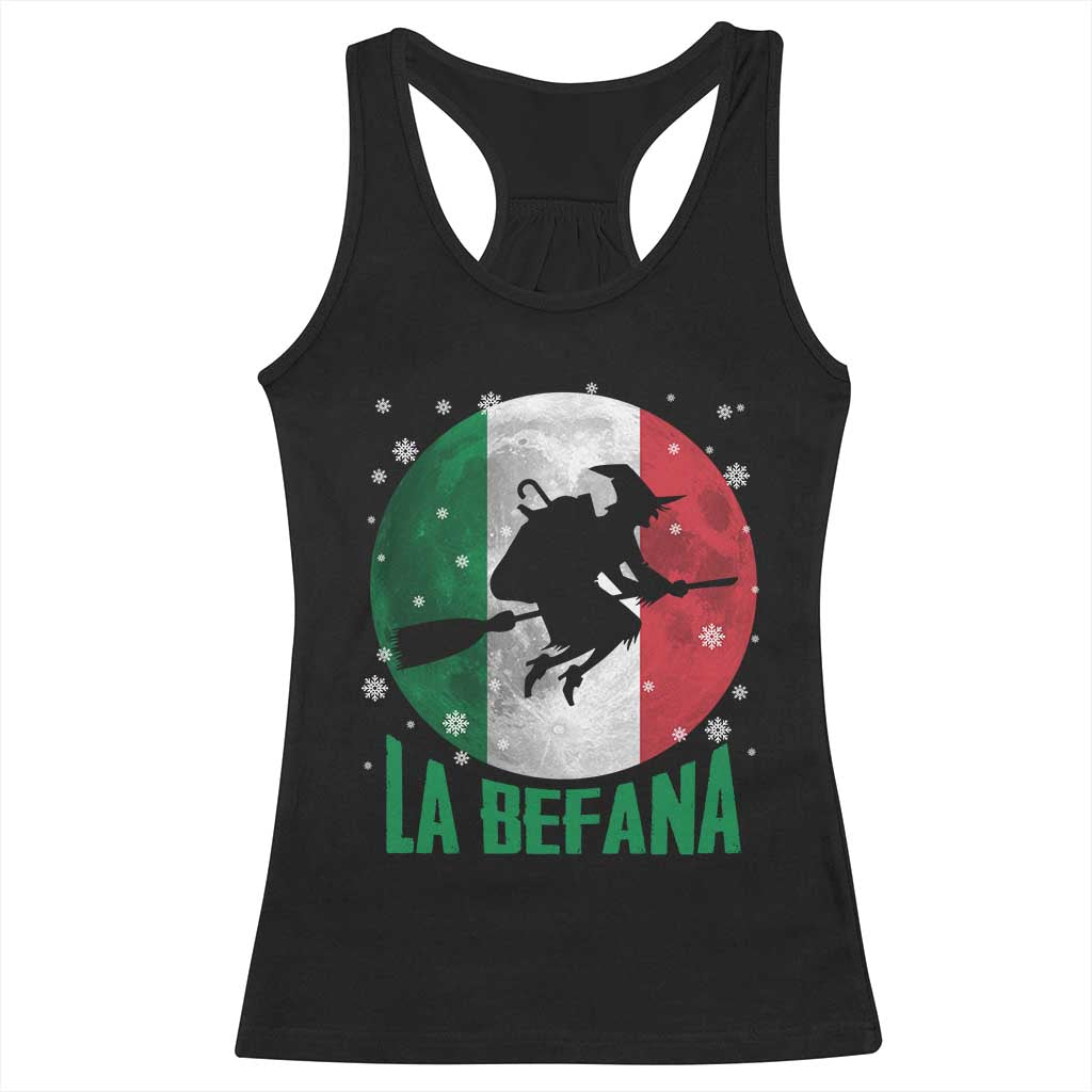 La Befana Italian Christmas Racerback Tank Top Xmas Witch Folklore Italy Holiday - Wonder Print Shop