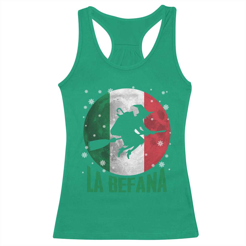 La Befana Italian Christmas Racerback Tank Top Xmas Witch Folklore Italy Holiday - Wonder Print Shop