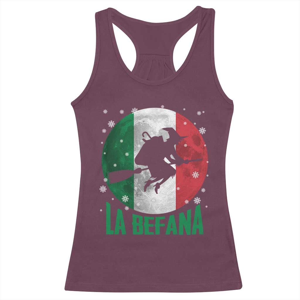La Befana Italian Christmas Racerback Tank Top Xmas Witch Folklore Italy Holiday - Wonder Print Shop