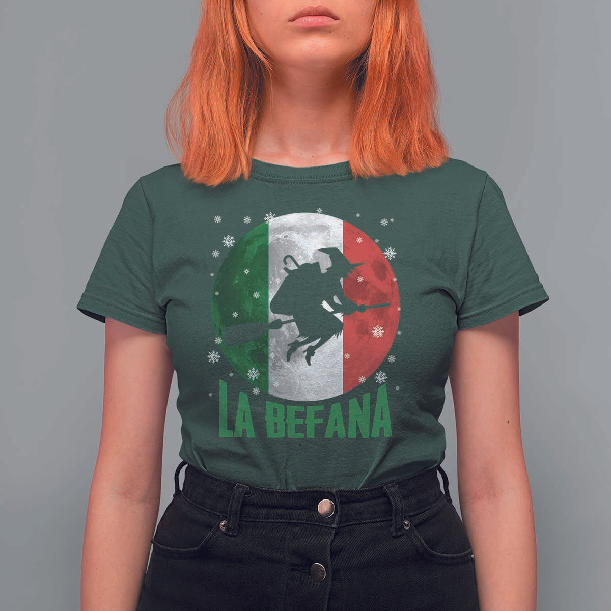 La Befana Italian Christmas T Shirt For Women Xmas Witch Folklore Italy Holiday - Wonder Print Shop