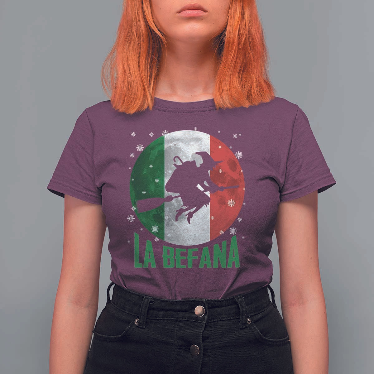 La Befana Italian Christmas T Shirt For Women Xmas Witch Folklore Italy Holiday - Wonder Print Shop