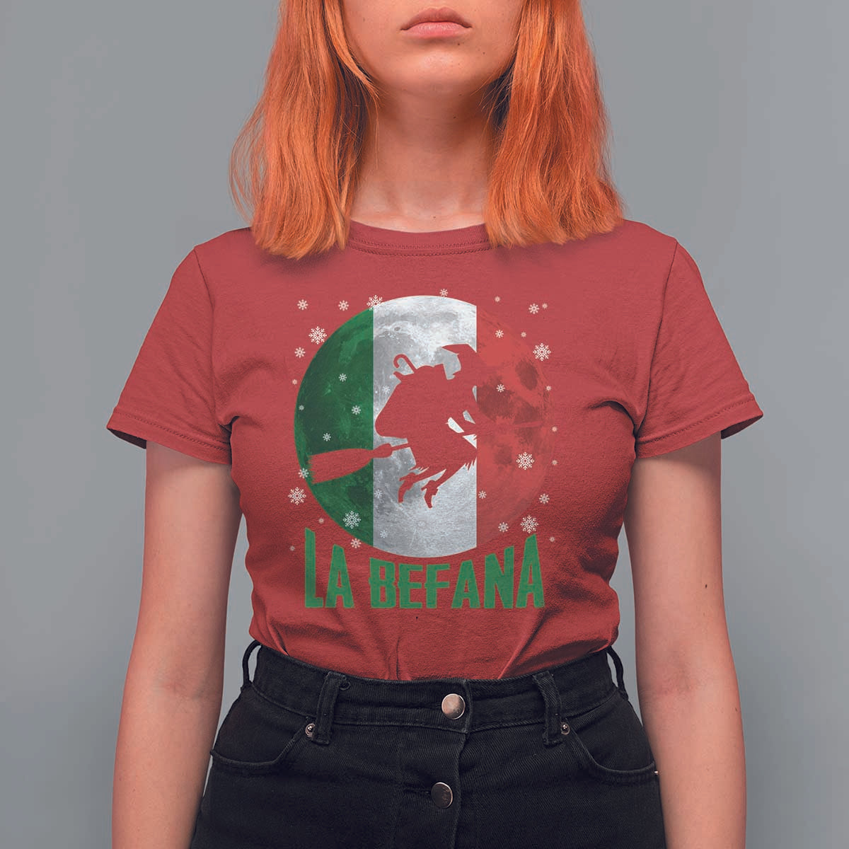 La Befana Italian Christmas T Shirt For Women Xmas Witch Folklore Italy Holiday - Wonder Print Shop
