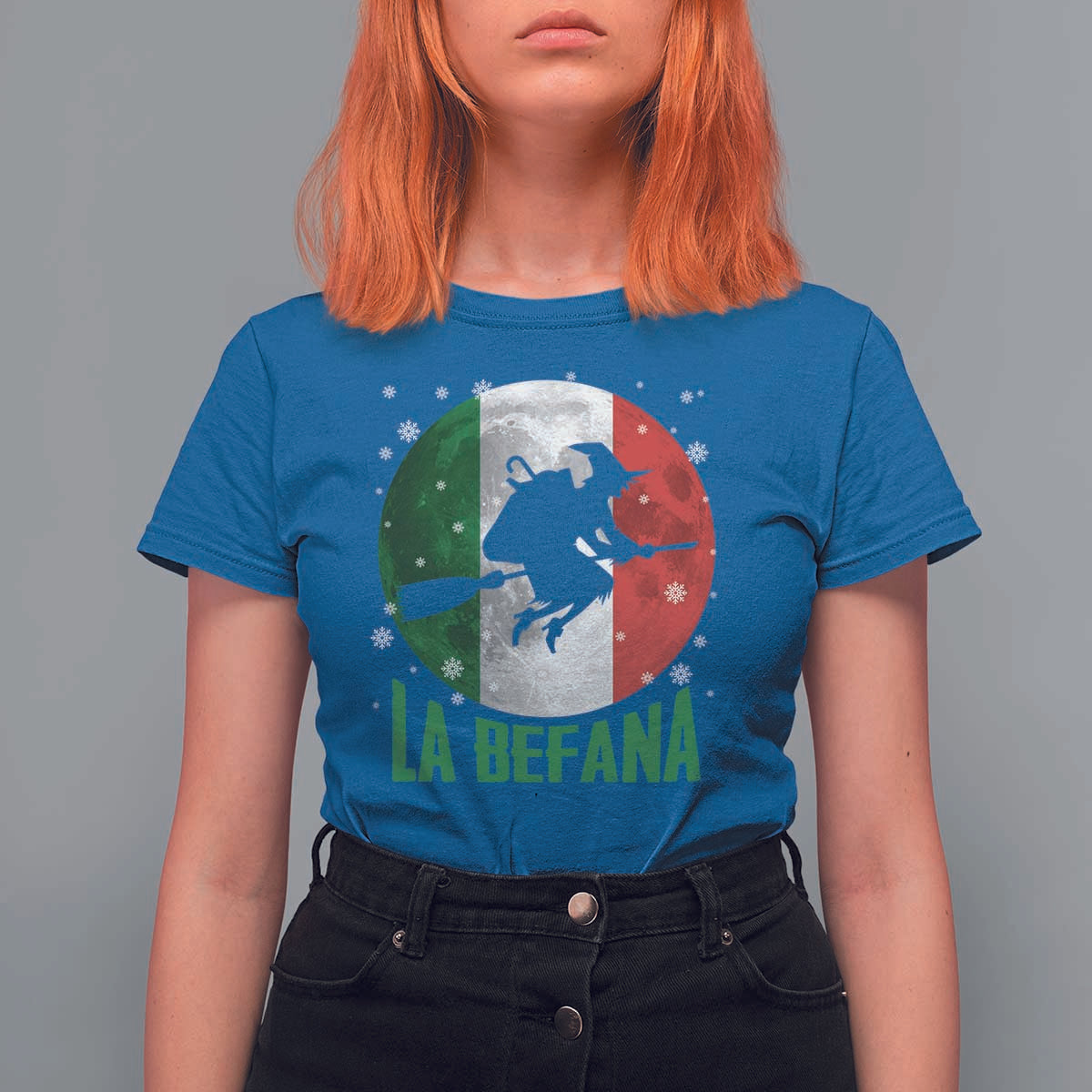 La Befana Italian Christmas T Shirt For Women Xmas Witch Folklore Italy Holiday - Wonder Print Shop