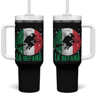La Befana Italian Christmas Tumbler With Handle Xmas Witch Folklore Italy Holiday - Wonder Print Shop